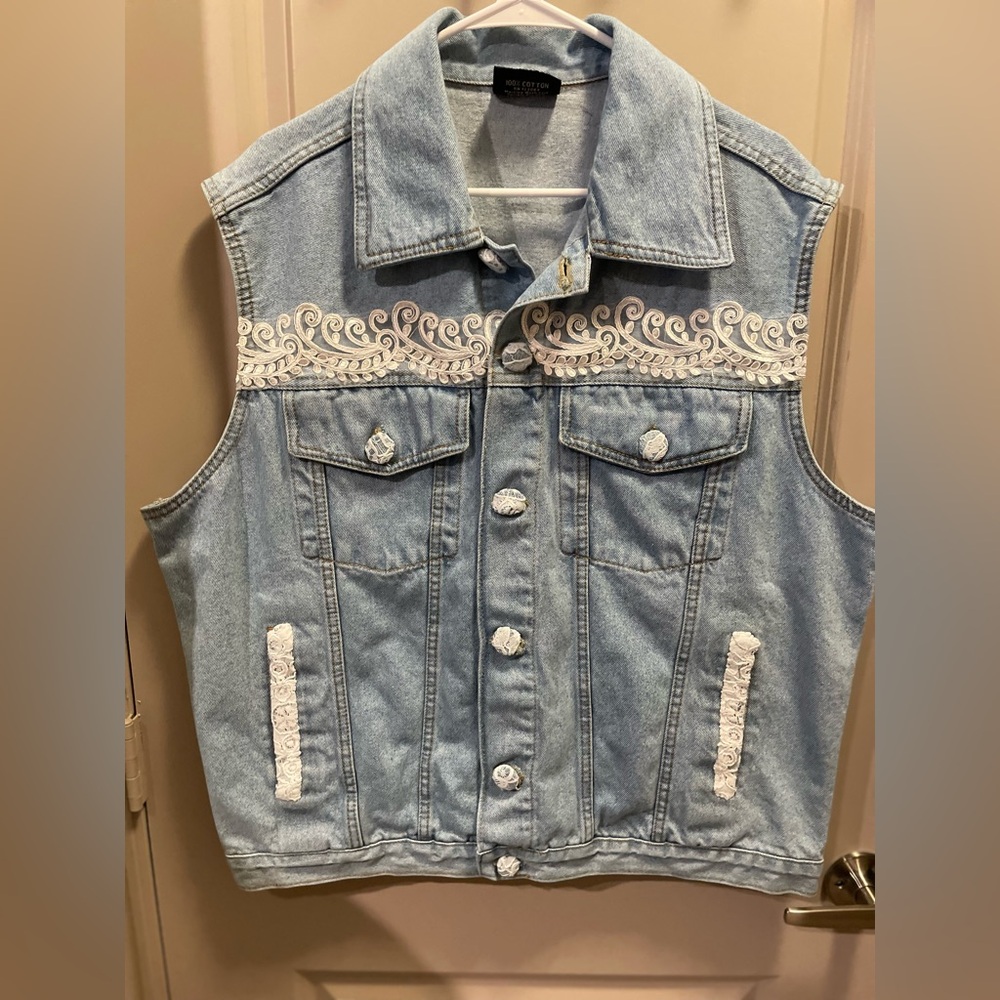 Upcycled Jean Vest.